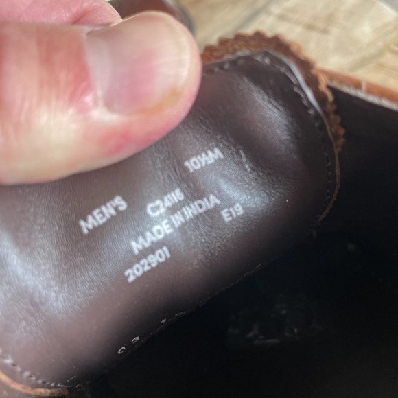 Cole Haan 10.5 M Wing Tip Dress Shoe - Tan - Picture 8 of 8